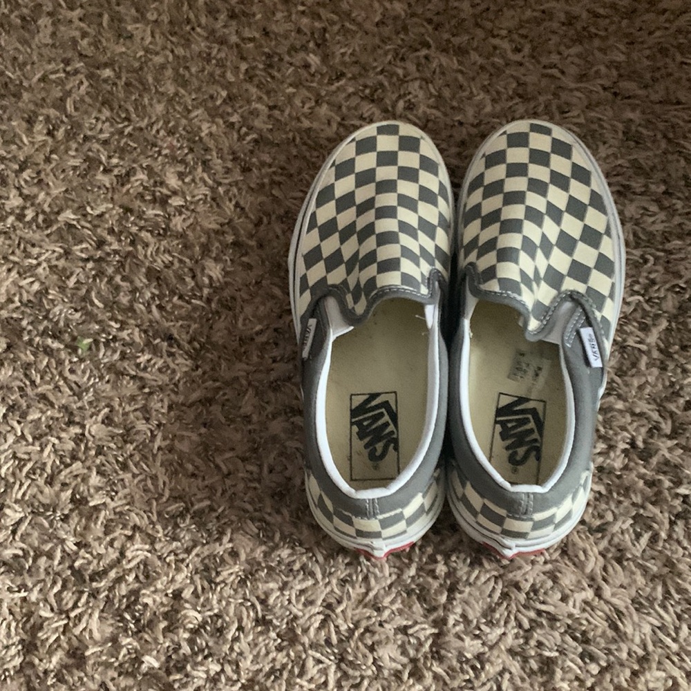 Grey Checkerboard Vans